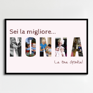 Crea una collage "OMA" unico: Regala allegria alla tua amata nonna!