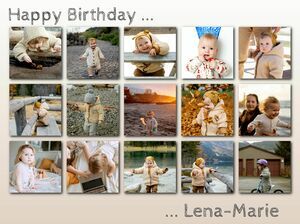 Crea una Collage su Acrilico per il Compleanno di Lena-Marie