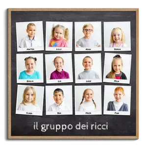 Crea la tua Collage Gruppo Classe in Stile Polaroid Personalizzato