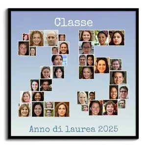 Crea la tua collage anno scolastico: ricordo perfetto con testo personalizzato!