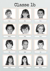 Collage Foto Retro B/N Classe 1b: Personalizza e Regala!