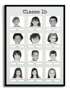 Collage Foto Retro B/N Classe 1b: Personalizza e Regala!