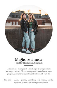 Crea il Poster "Definizione Migliore Amica" personalizzato: aggiungi le tue foto!