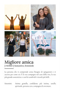 Crea il Poster "Definizione Migliore Amica" personalizzato: aggiungi le tue foto!