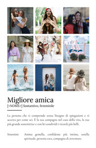 Crea il Poster "Definizione Migliore Amica" personalizzato: aggiungi le tue foto!