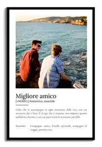 Crea ora il poster "Miglior Amico" personalizzato con foto e testo!