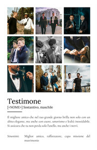 Crea il tuo poster definizione "Testimone" personalizzato con foto e testo