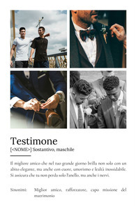 Crea il tuo poster definizione "Testimone" personalizzato con foto e testo