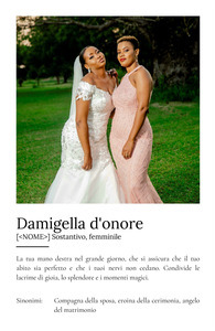 Definisci la tua "Damigella d'onore" con foto e testo personalizzati