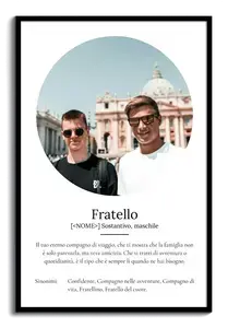 Crea il tuo poster "Fratello" personalizzato: foto e testi unici per un regalo speciale