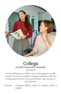 Crea un regalo personalizzato: Poster Definizione "Collega" con foto e testo tuoi