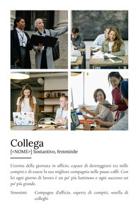 Crea un regalo personalizzato: Poster Definizione "Collega" con foto e testo tuoi