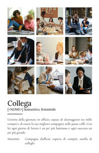 Crea un regalo personalizzato: Poster Definizione "Collega" con foto e testo tuoi
