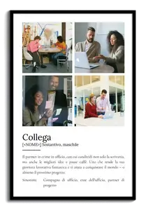 Regala un Poster 'Collega' personalizzato: Crea il tuo con foto e definizione!