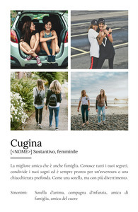 Regala un Poster Definitions per la tua Cousine con Foto e Testo Personalizzato!