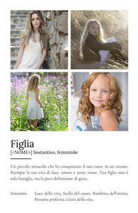 Crea il tuo Poster "Figlia" personalizzato: un regalo unico con la tua definizione!