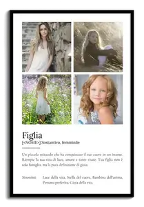 Crea il tuo Poster "Figlia" personalizzato: un regalo unico con la tua definizione!