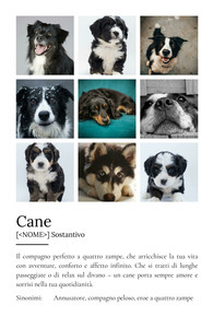 Crea il tuo poster "Definizione Cane" personalizzato con foto e testo!