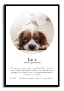 Crea il tuo poster "Definizione Cane" personalizzato con foto e testo!