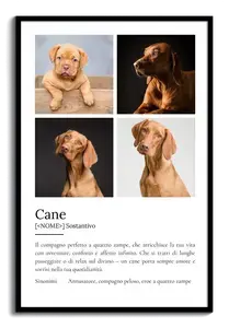 Crea il tuo poster "Definizione Cane" personalizzato con foto e testo!