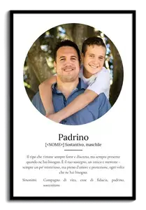 Crea il tuo poster definizione Padrino – personalizza con foto e testo