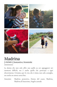 Crea il tuo poster personalizzato "Definizione di Madrina" con foto e testo!
