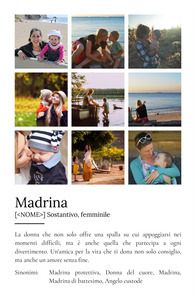 Crea il tuo poster personalizzato "Definizione di Madrina" con foto e testo!