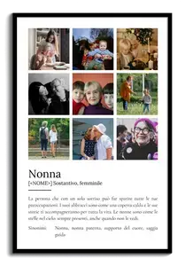 Crea un Poster Personalizzato "Nonna" con Foto e Testo Unico