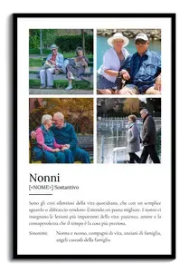 Crea il tuo poster "Nonni" personalizzato: regala amore con foto e testo unico!