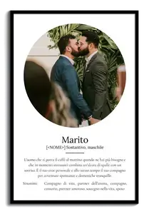 Poster Personalizzato 'Marito': Crea il tuo Regalo Unico con Foto e Definizioni