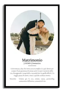 Crea il tuo Poster Matrimonio Personalizzato con definizione e foto