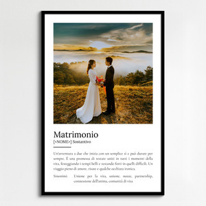 Crea il tuo Poster Matrimonio Personalizzato con definizione e foto