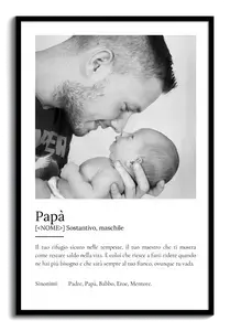 Crea il tuo poster "Papà": regalo personalizzato con foto e testo emozionale!