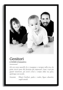 Definizione Poster 'Genitori' personalizzato: Crea il regalo perfetto.