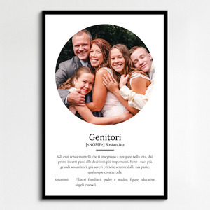 Definizione Poster 'Genitori' personalizzato: Crea il regalo perfetto.