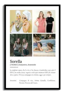 Crea un poster "Sorella" personalizzato: il tuo regalo unico!