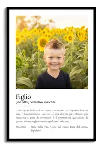 Poster personalizzato "Figlio" con definizione amore: crea il tuo capolavoro!