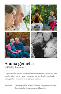 Crea il tuo Poster Definizione Anima Gemella personalizzato con foto