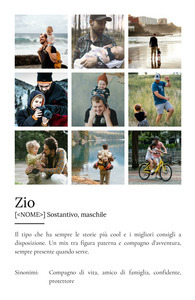 Crea il tuo poster zio personalizzato con foto e testo esclusivo!