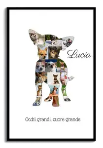 Collage Chihuahua Personalizzata: Crea un Ricordo Speciale del Tuo Amico Fidato