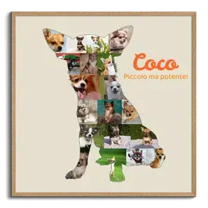 Collage Chihuahua Personalizzata: Crea un Ricordo Speciale del Tuo Amico Fidato