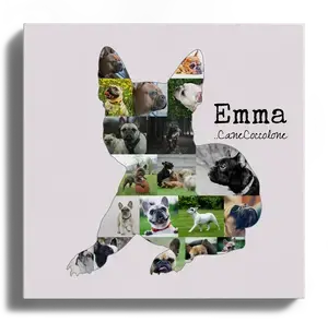 Crea la tua Collage Bulldog Francese Personalizzata