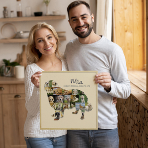 Crea la tua Collage Golden Retriever unica con foto e testo personalizzati!