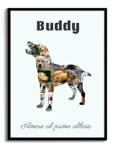 Collage Labrador: Personalizza i tuoi ricordi con i tuoi foto e testi