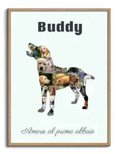 Collage Labrador: Personalizza i tuoi ricordi con i tuoi foto e testi