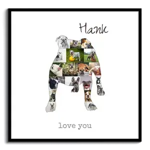 Crea la tua Collage Bulldog: Foto e Testo Personalizzati