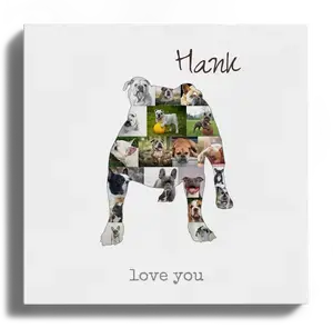 Crea la tua Collage Bulldog: Foto e Testo Personalizzati