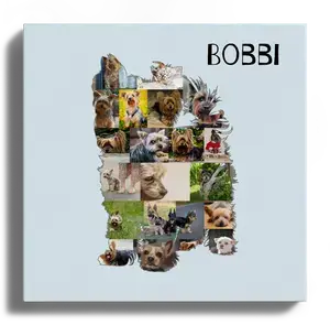 Crea la tua Collage Yorkshire Terrier: Personalizza con Foto e Testo!