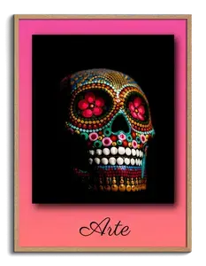 Crea il tuo Poster d'Arte Unico con Totenkopf e Testo Personalizzato
