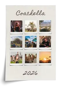 Crea collage foto festival con testo personalizzato
